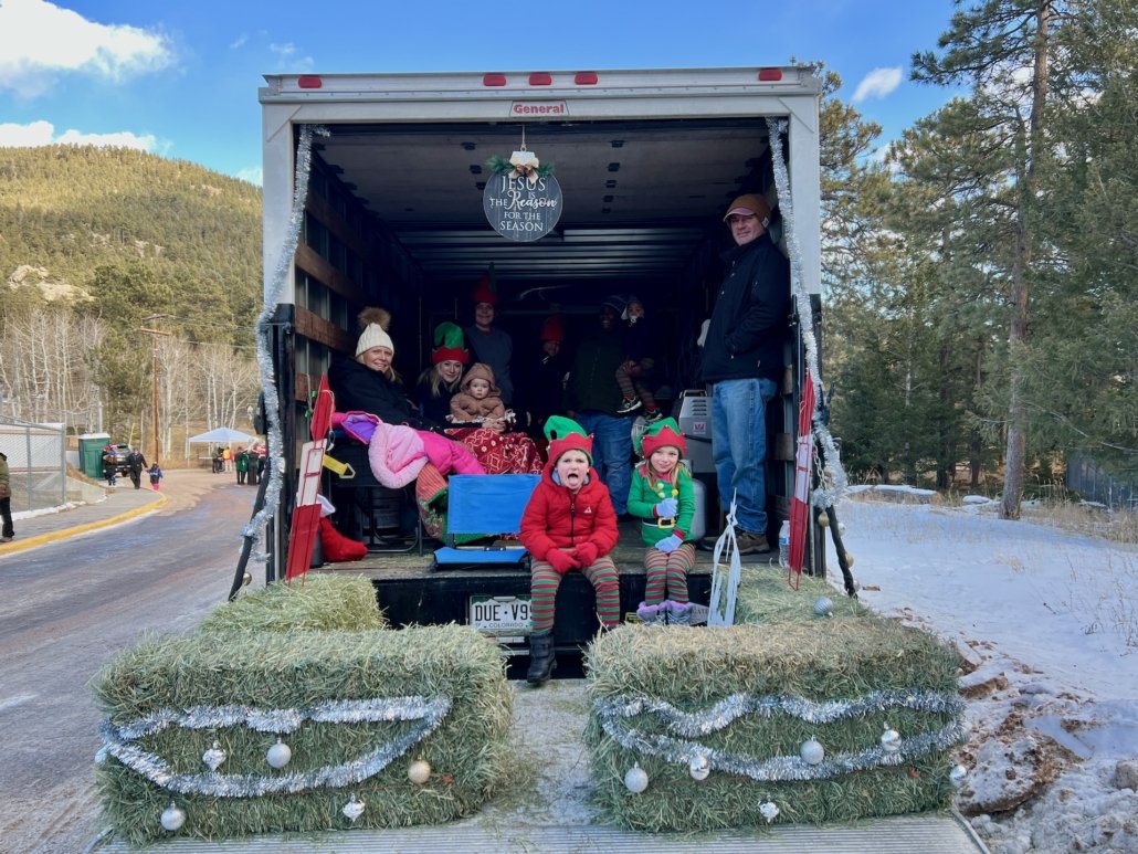 American Restoration in the Conifer Christmas Parade 2023 Community involvement, conifer area chamber of commerce, water and fire damage restoration carpet cleaning, Colorado, foothills, Denver metro area