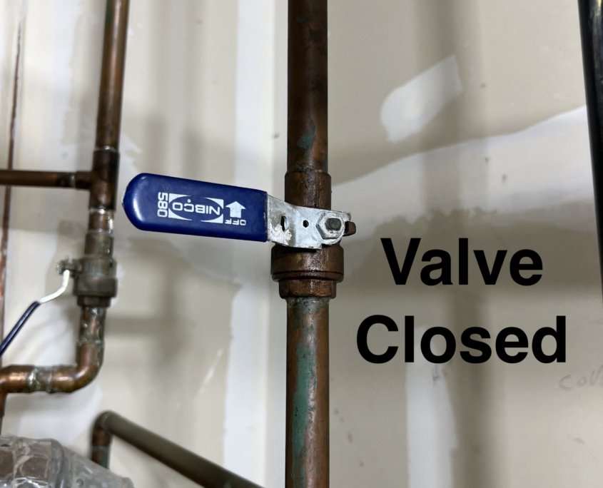 Guide to shutting off well water system in an emergency.