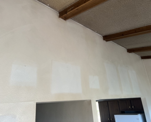 Picture of cigarette smoke residue on the walls of a home. Cigarette smoke mitigation and cleaning can be completed by American Restoration in Colorado.