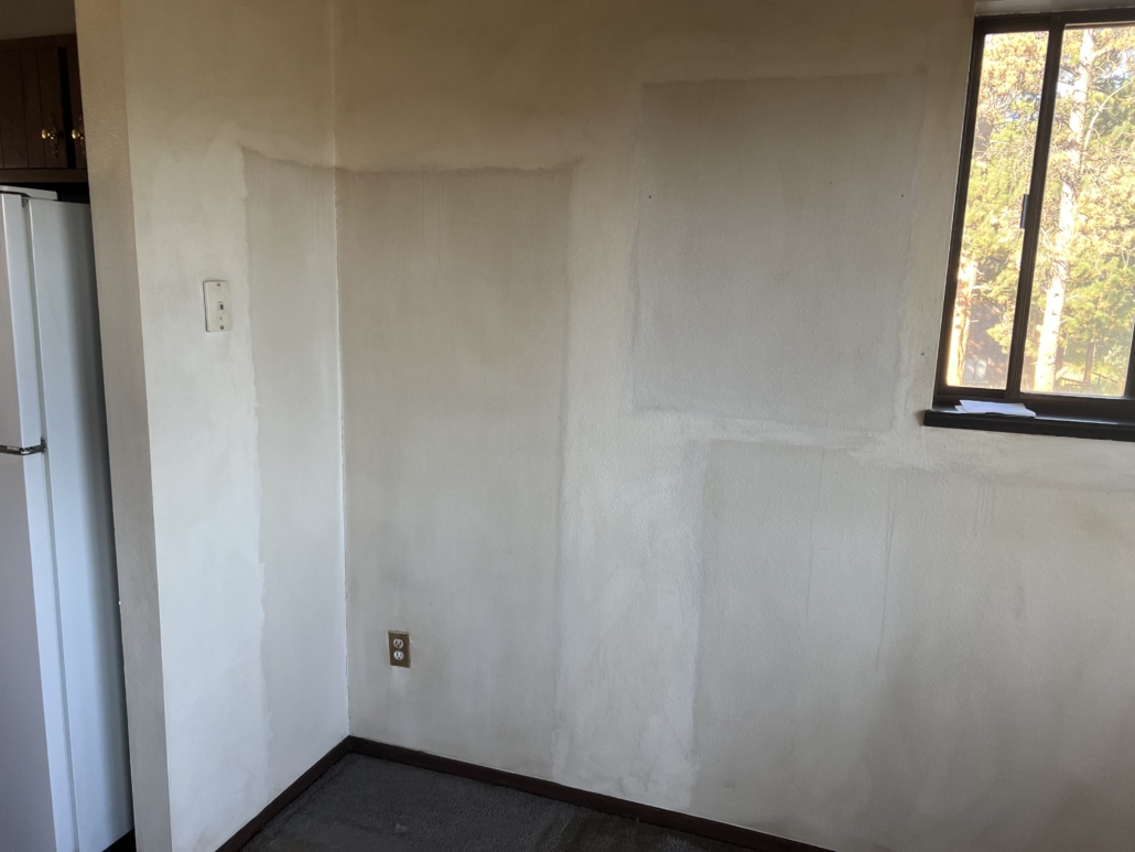 Picture of cigarette smoke nicotine and tar residue on the walls of a home. Cigarette smoke mitigation and cleaning can be completed by American Restoration in Colorado.